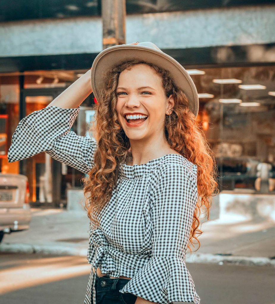 photo of hats with curly hair