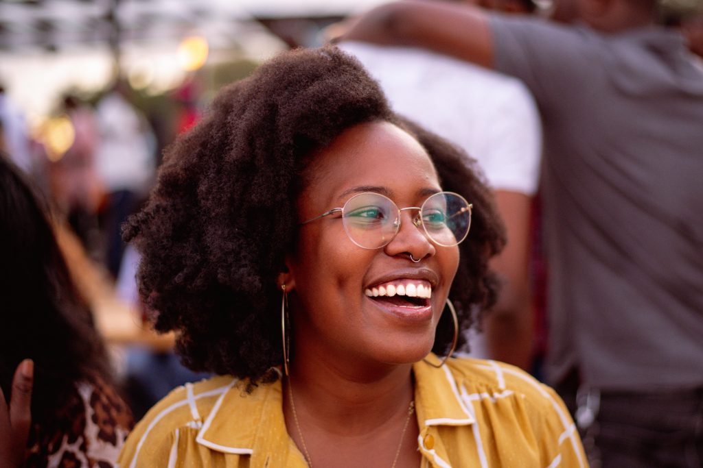 Photo of woman with curly hair