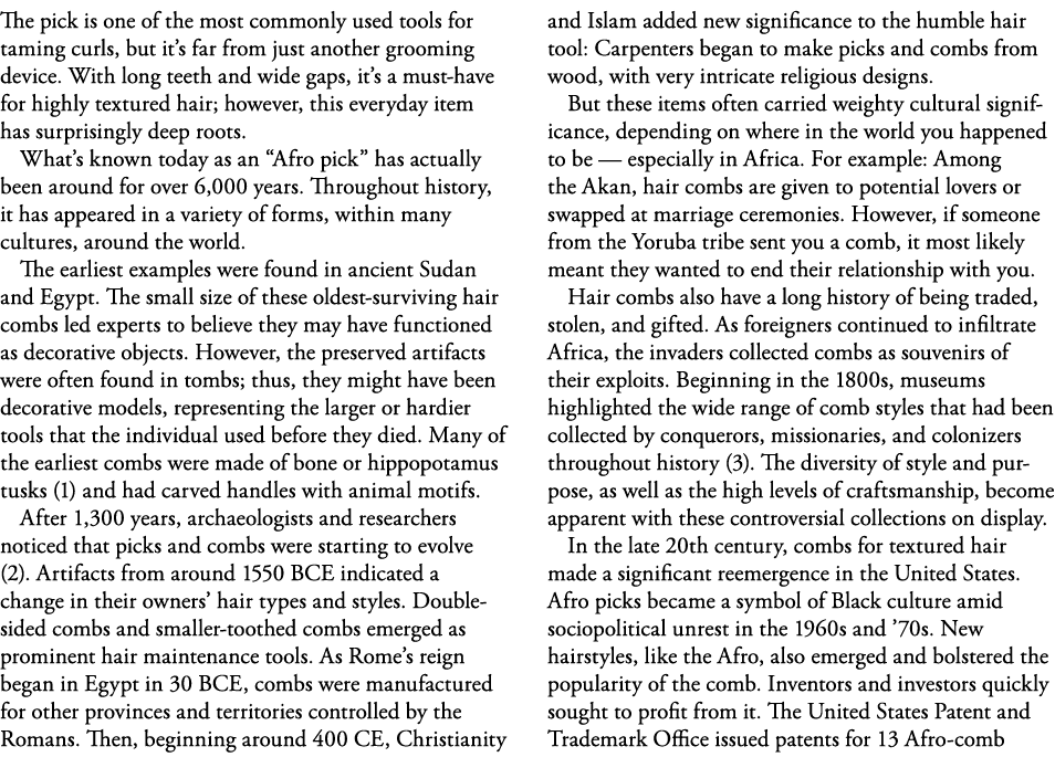 The pick is one of the most commonly used tools for taming curls, but it s far from just another grooming device  Wit   