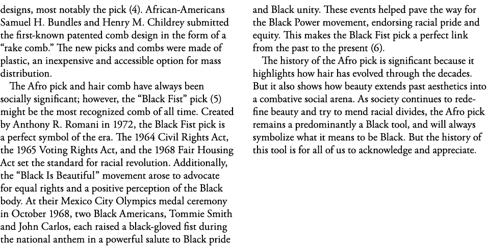 designs, most notably the pick (4)  African-Americans Samuel H  Bundles and Henry M  Childrey submitted the first-kno   