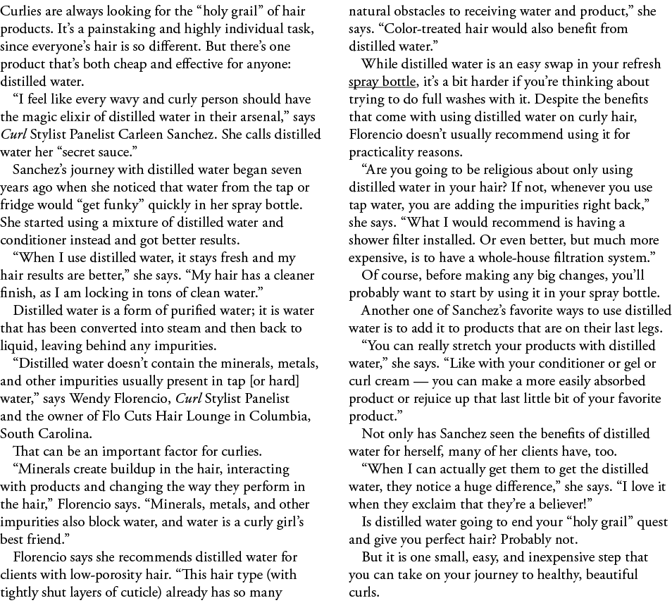 Curlies are always looking for the  holy grail  of hair products  It s a painstaking and highly individual task, sinc   