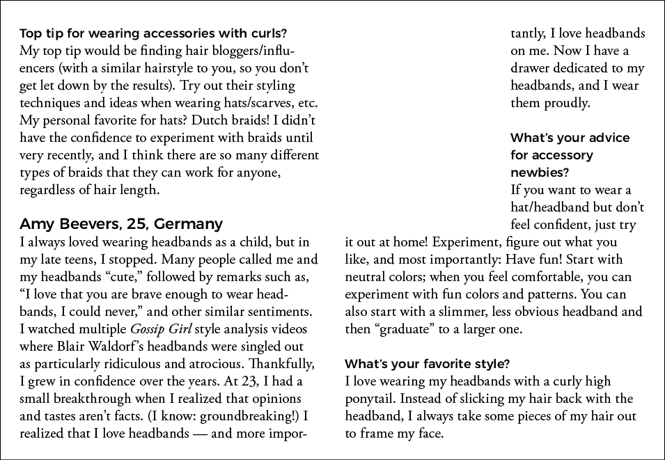 Top tip for wearing accessories with curls  My top tip would be finding hair bloggers influencers (with a similar hai   