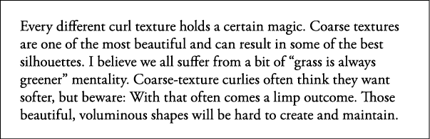 Every different curl texture holds a certain magic  Coarse textures are one of the most beautiful and can result in s   