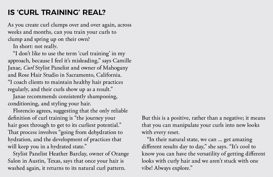 Is  curl training  real  As you create curl clumps over and over again, across weeks and months, can you train your c   
