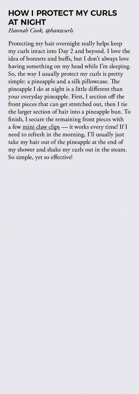 How I protect my curls at night Hannah Cook,  hanzcurls Protecting my hair overnight really helps keep my curls intac   