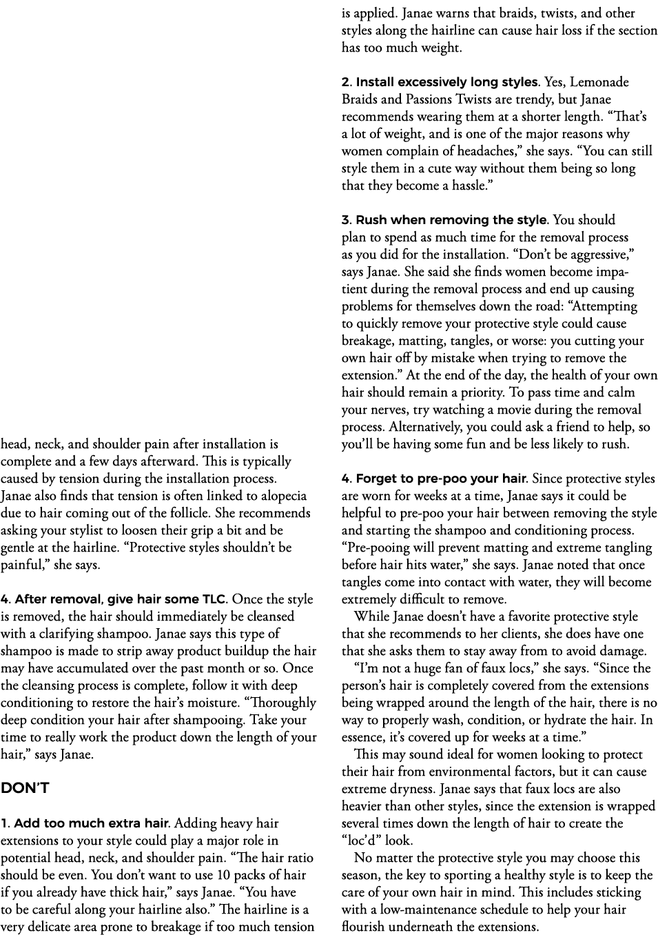 head, neck, and shoulder pain after installation is complete and a few days afterward  This is typically caused by te   