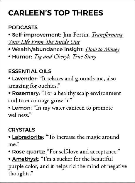 CARLEEN S TOP THREES PODCASTS   Self-improvement: Jim Fortin, Transforming Your Life From The Inside Out   Wealth abu   