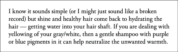 I know it sounds simple (or I might just sound like a broken record) but shine and healthy hair come back to hydratin   