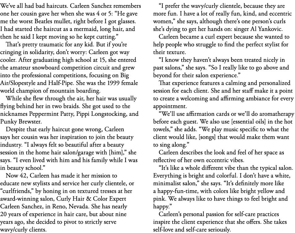 We ve all had bad haircuts  Carleen Sanchez remembers one her cousin gave her when she was 4 or 5:  He gave me the wo   