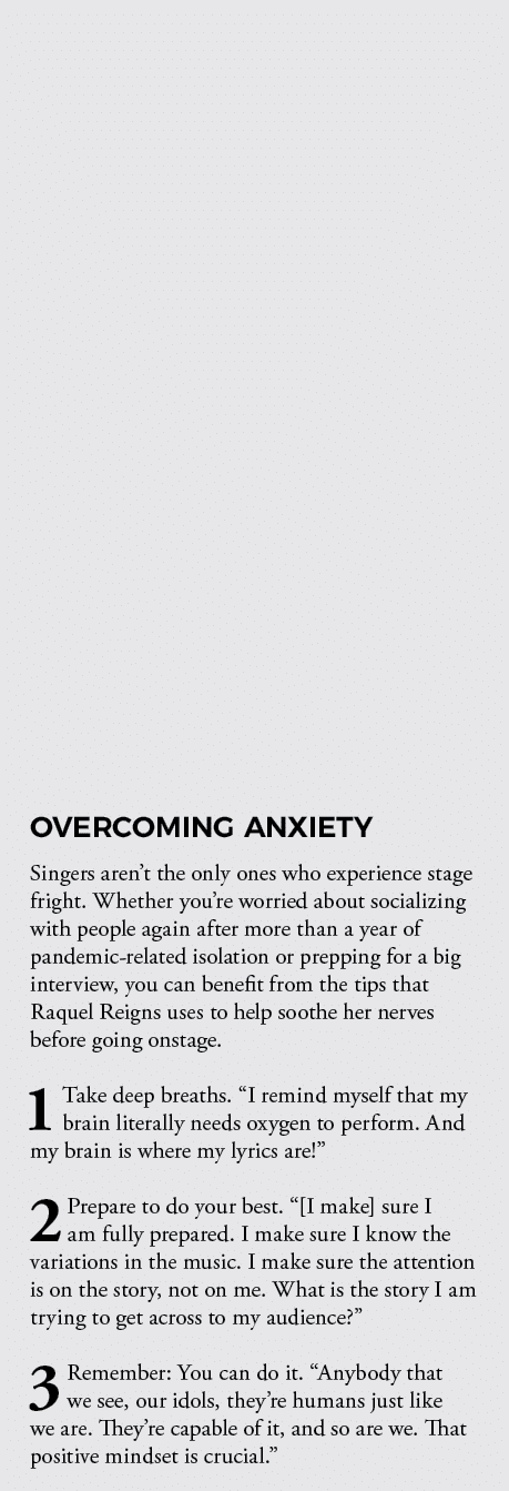 Overcoming Anxiety Singers aren t the only ones who experience stage fright  Whether you re worried about socializing   