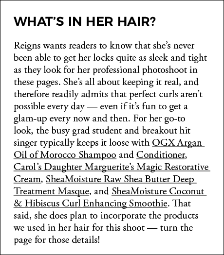 What s In Her Hair  Reigns wants readers to know that she s never been able to get her locks quite as sleek and tight   