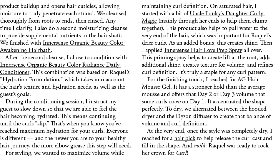 product buildup and opens hair cuticles, allowing moisture to truly penetrate each strand  We cleansed thoroughly fro   