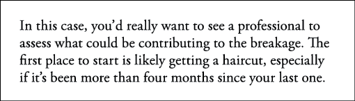 In this case, you d really want to see a professional to assess what could be contributing to the breakage  The first   
