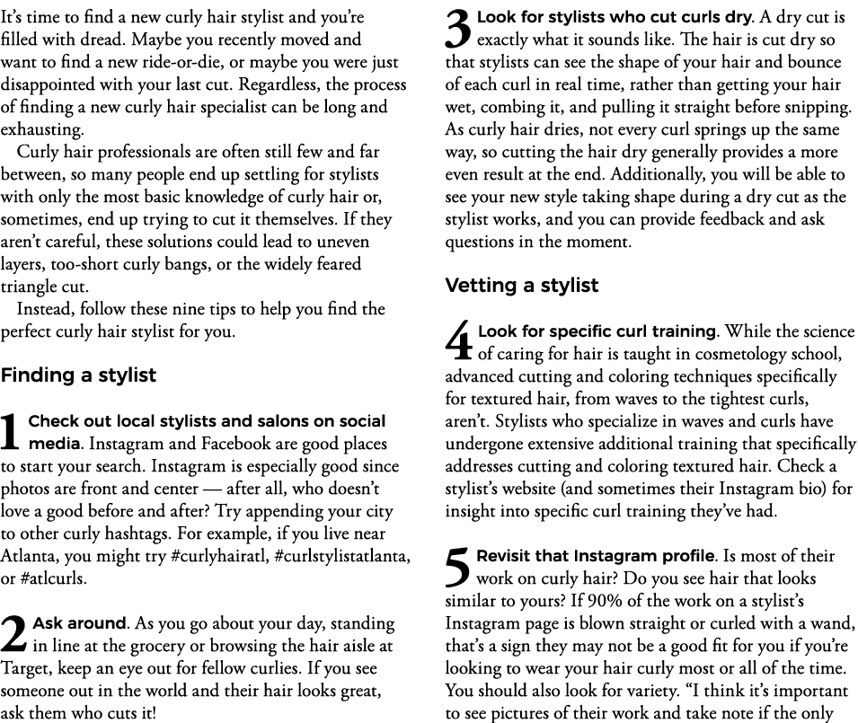 It s time to find a new curly hair stylist and you re filled with dread  Maybe you recently moved and want to find a    